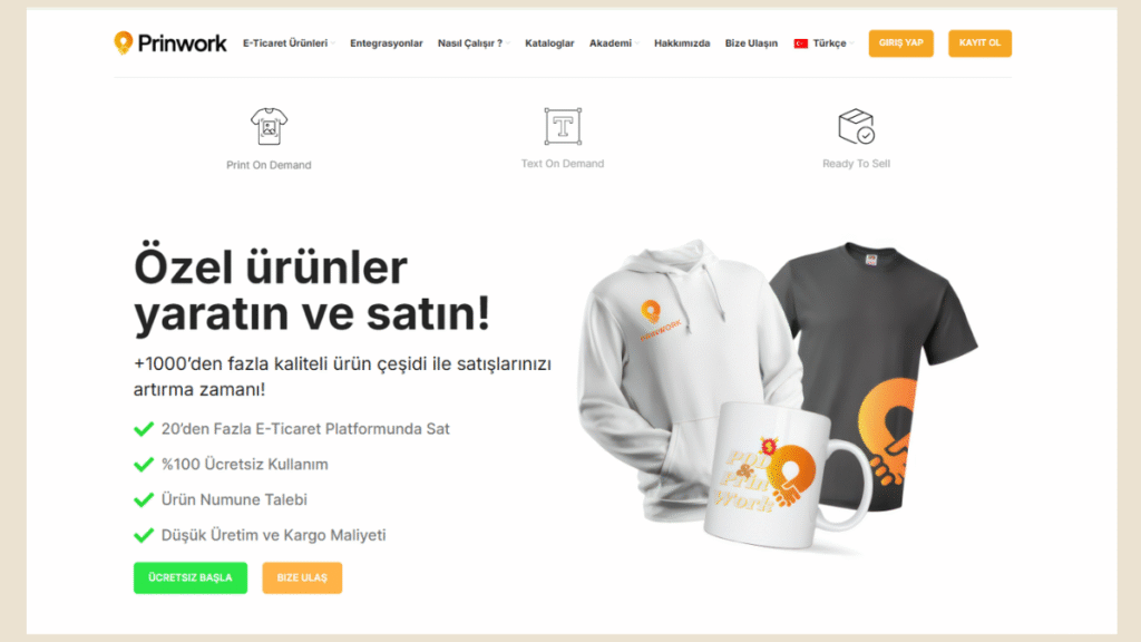 Prinwork منصة تركية ثورية للطباعة حسب الطلب وتوصيل المنتجات حول العالم